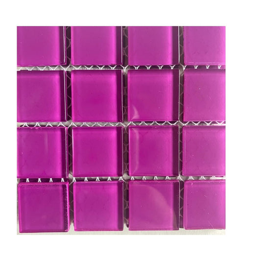 Mosaic Tiles - Single Sheet Fuschia Pink 23x23mm