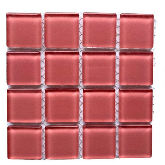 Mosaic Tiles - Single Sheet Dusty Pink Glass 23x23mm