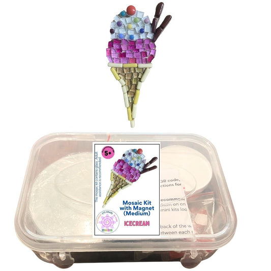 Mosaic Craft Kit with Magnet - Ice Cream (Medium)