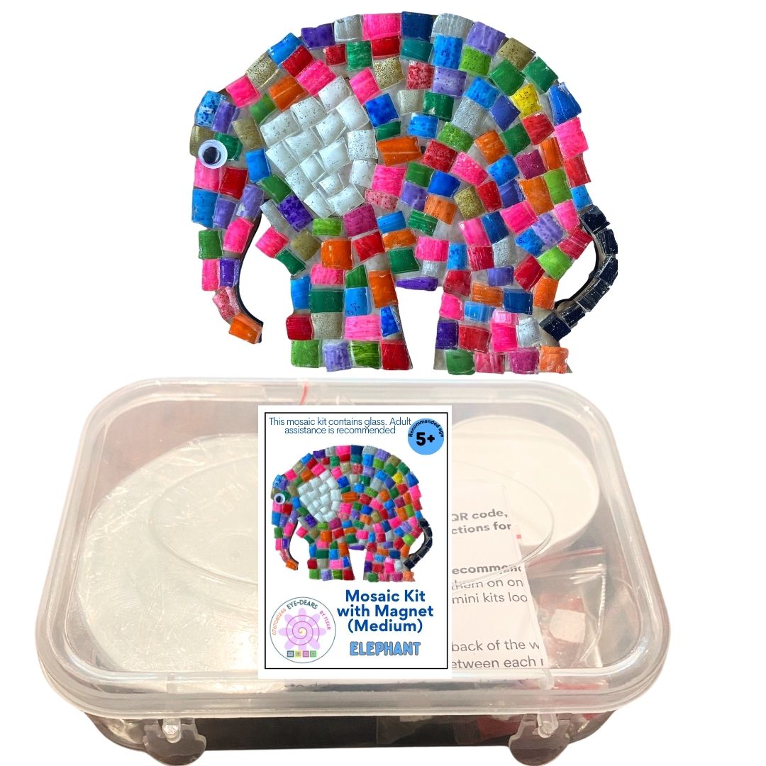 Mosaic Craft Kit with Magnet - Elephant  (Medium)