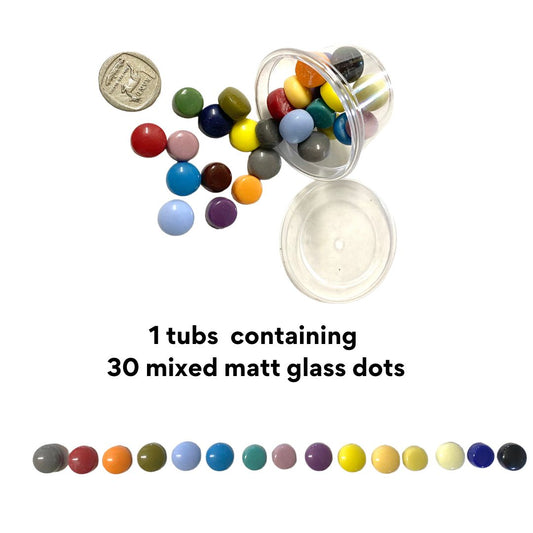 Matte Glass Rounds (1 tub)