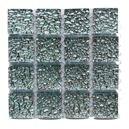 Mosaic Tiles - Single Sheet Silver Rain 23x23mm