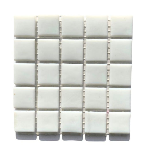 Mosaic Tiles -  Sheet White Matt 20x20mm