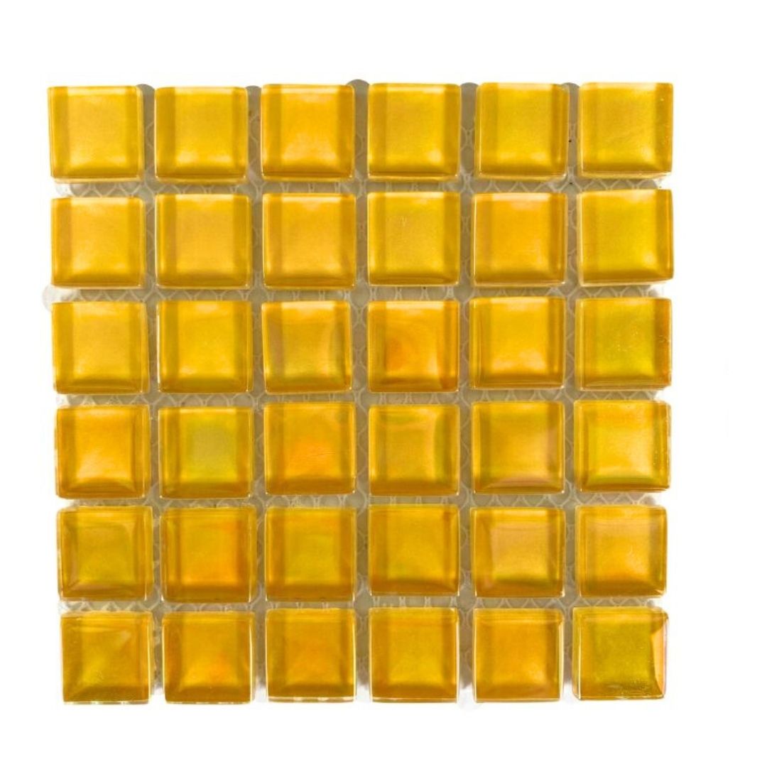 Mosaic Tiles -  Single Sheet Yellow Pearl 15x15mm