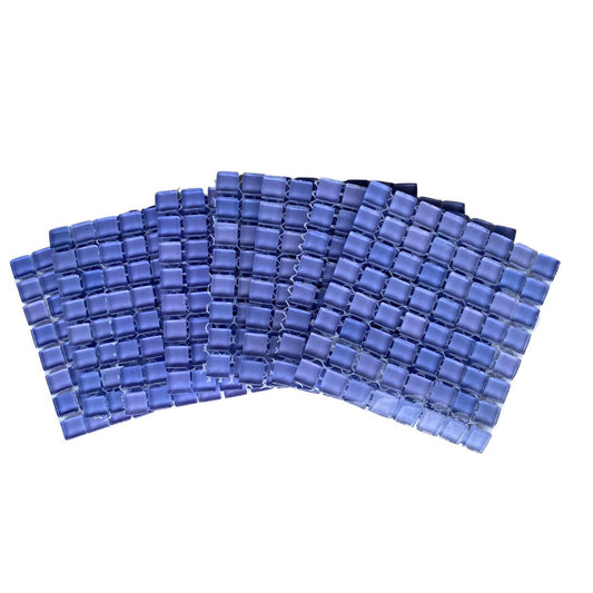 Mosaic Tiles - 10 x sheets of Lilac Glass 10x10mm