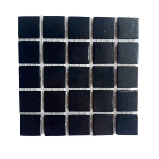 Mosaic Tiles - Single Sheet Matt Black 23x23mm