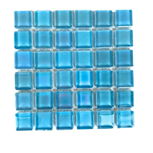 Mosaic Tiles - Single Sheet Pearl Baby Blue 15x15