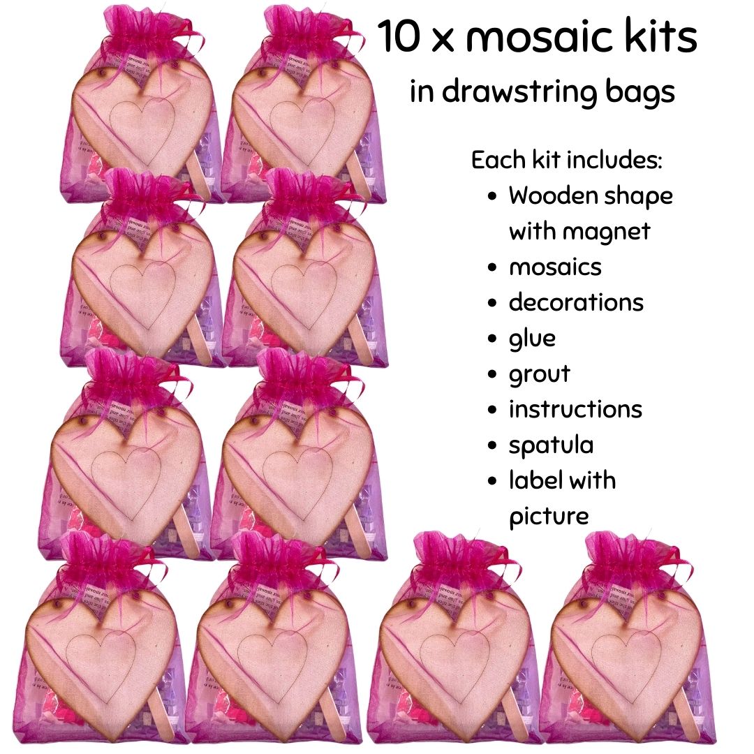 Mosaic Craft Kit with Magnet- Heart (Small)