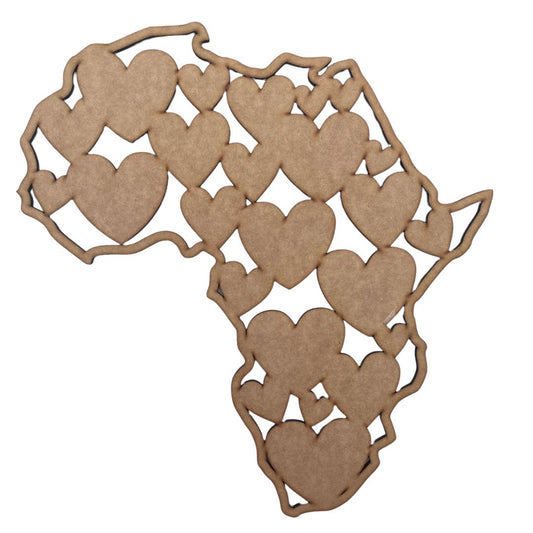 Mosaic Wooden Blank - Hearts for Africa