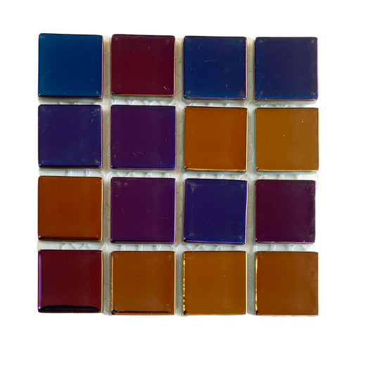 Mosaic Tiles - Single Sheet Mixed Metallic (blue, gold, purple)