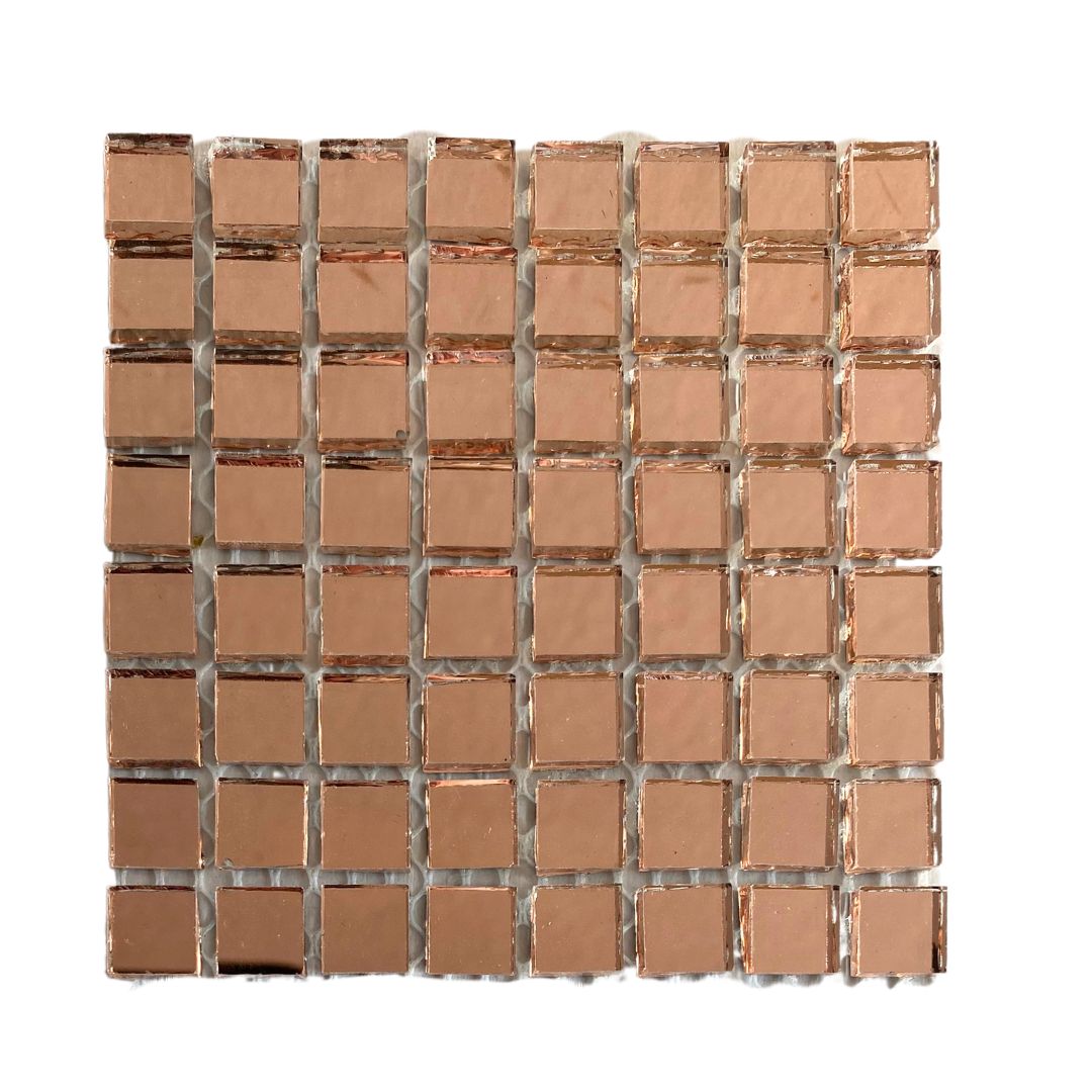 Mosaic Tiles - Single Sheet Rose Gold Mirror 10x10mm