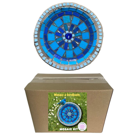 Bird Bath Mosaic Kit (Blue)