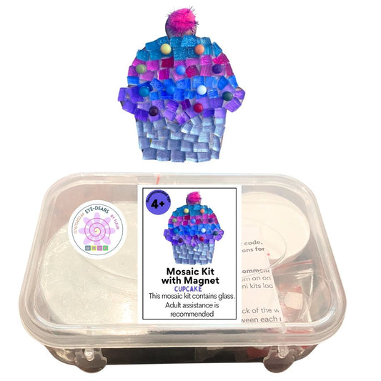 Mosaic Craft Kit with Magnet - Cupcake (Small)