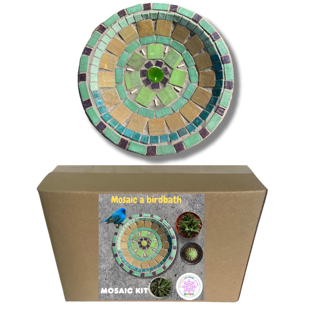 Bird Bath Mosaic Kit (Green)