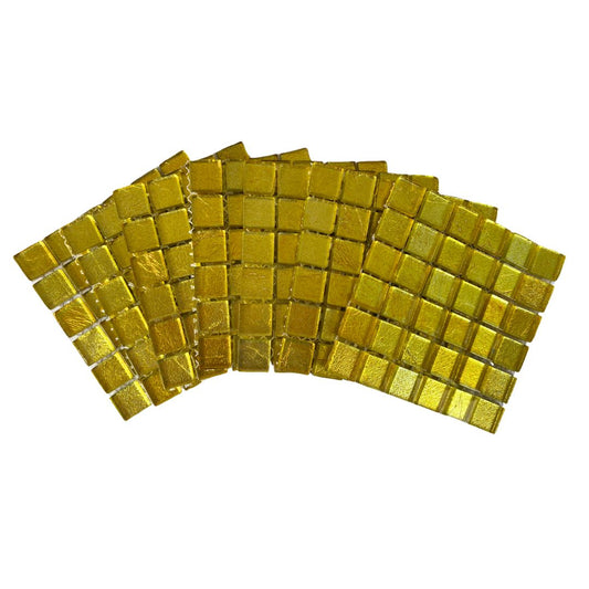 Mosaic Tiles - 10 x sheets of Gold Gold Leaf 15x15mm