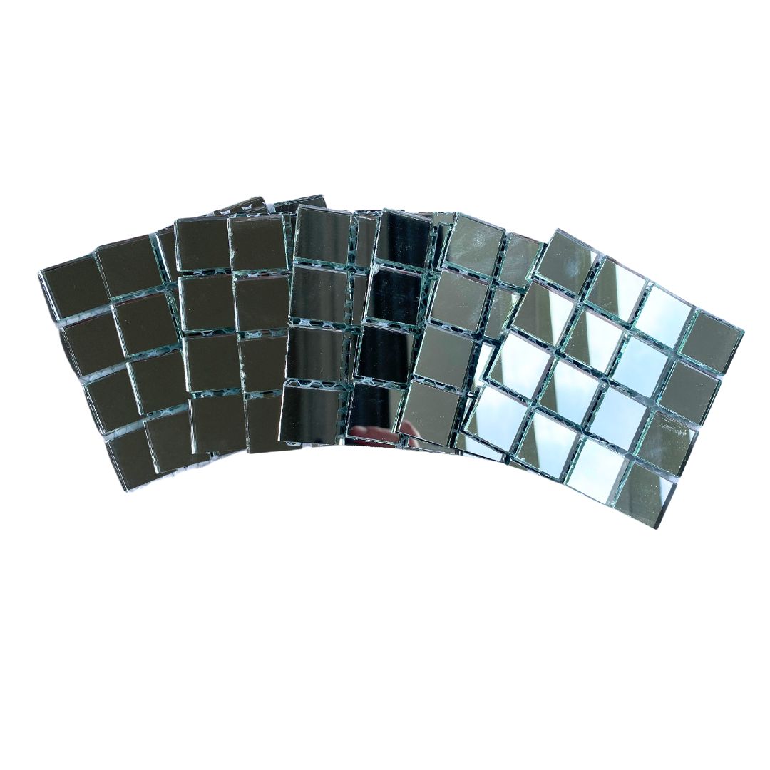 Mosaic Tiles - 10 x sheets of Mirror 23x23mm