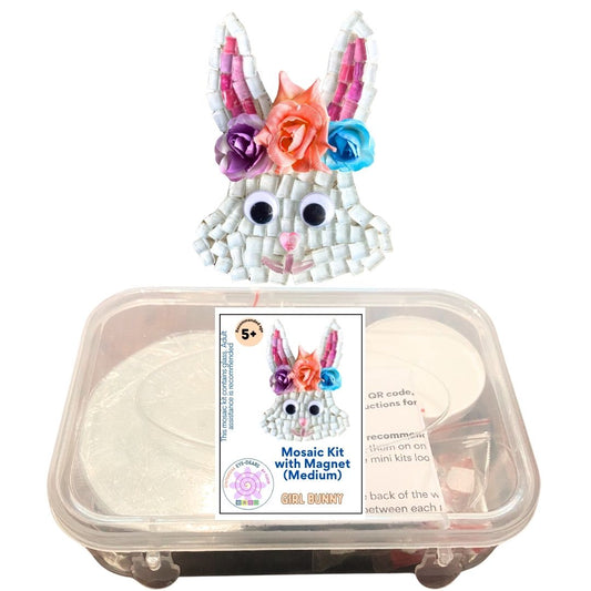 Mosaic Craft Kit with Magnet - Girl Bunny (Medium)