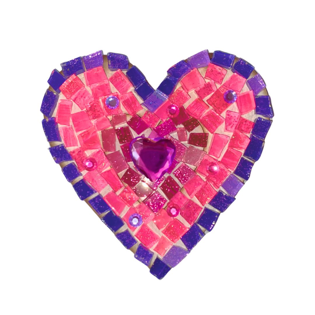 Mosaic Craft Kit with Magnet- Heart (Small)