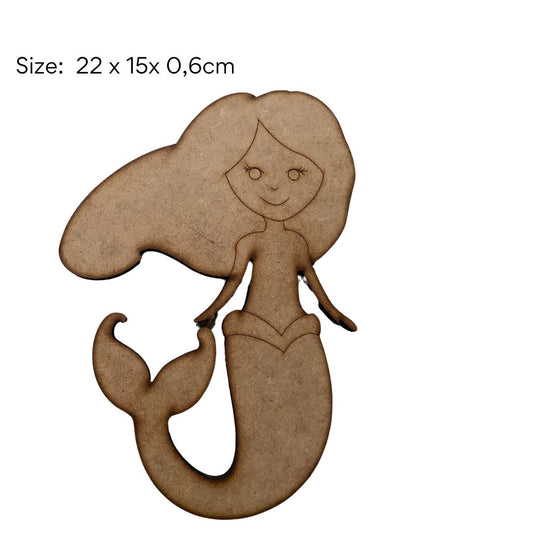 Mosaic Wooden Blank - Mermaid