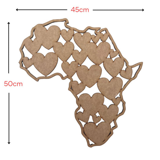 Mosaic Wooden Blank - Hearts for Africa