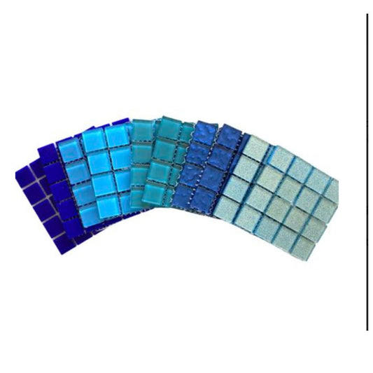 Mosaic Tiles - 10 x sheets of  Blue and Turquoise