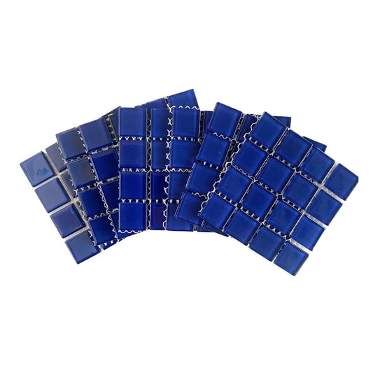 Mosaic Tiles - 10 x sheets of Navy Blue Crystal 23x23mm