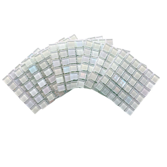 Mosaic Tiles - 10 x sheets of White Pearl 15x15mm