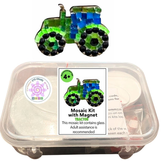 Mosaic Craft Kit with Magnet- Tractor (Small)