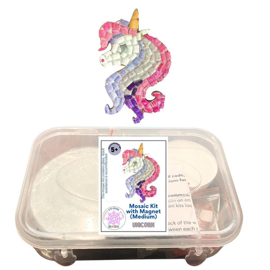 Mosaic Craft Kit with Magnet - Unicorn (Medium)