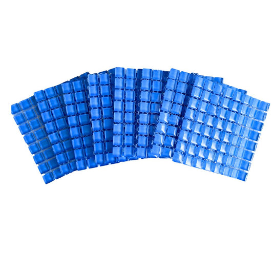 Mosaic Tiles - 10 x sheets of Sky Blue Glass 10x10mm