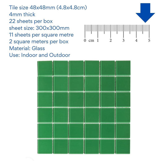 Decor Tiles - Emerald Green 48x48mm