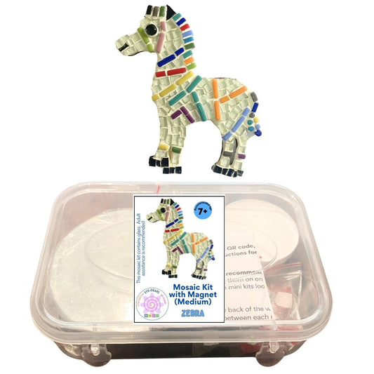 Mosaic Craft Kit with Magnet - Zebra  (Medium)