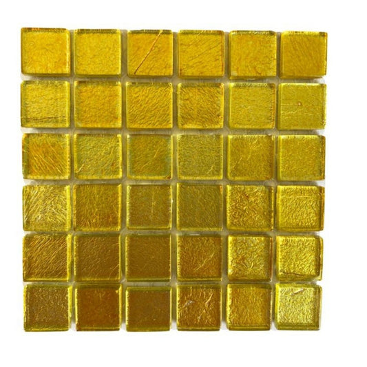 Mosaic Tiles - Single Sheet Gold Gold Leaf 15x15mm