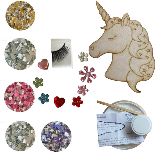 Mosaic Craft Kit - Unicorn Pink and Purple (Large)