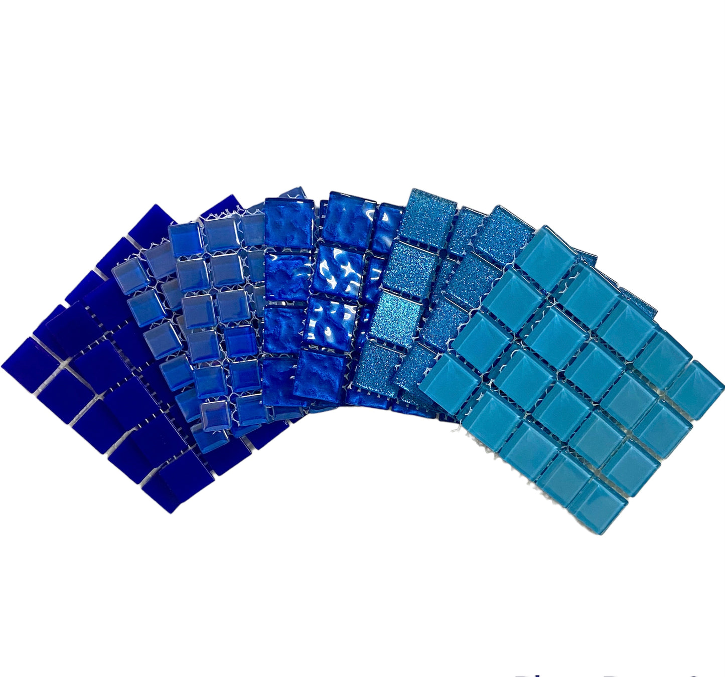 Mosaic Tiles - 10 sheets of Just Blue Mosaic Tiles