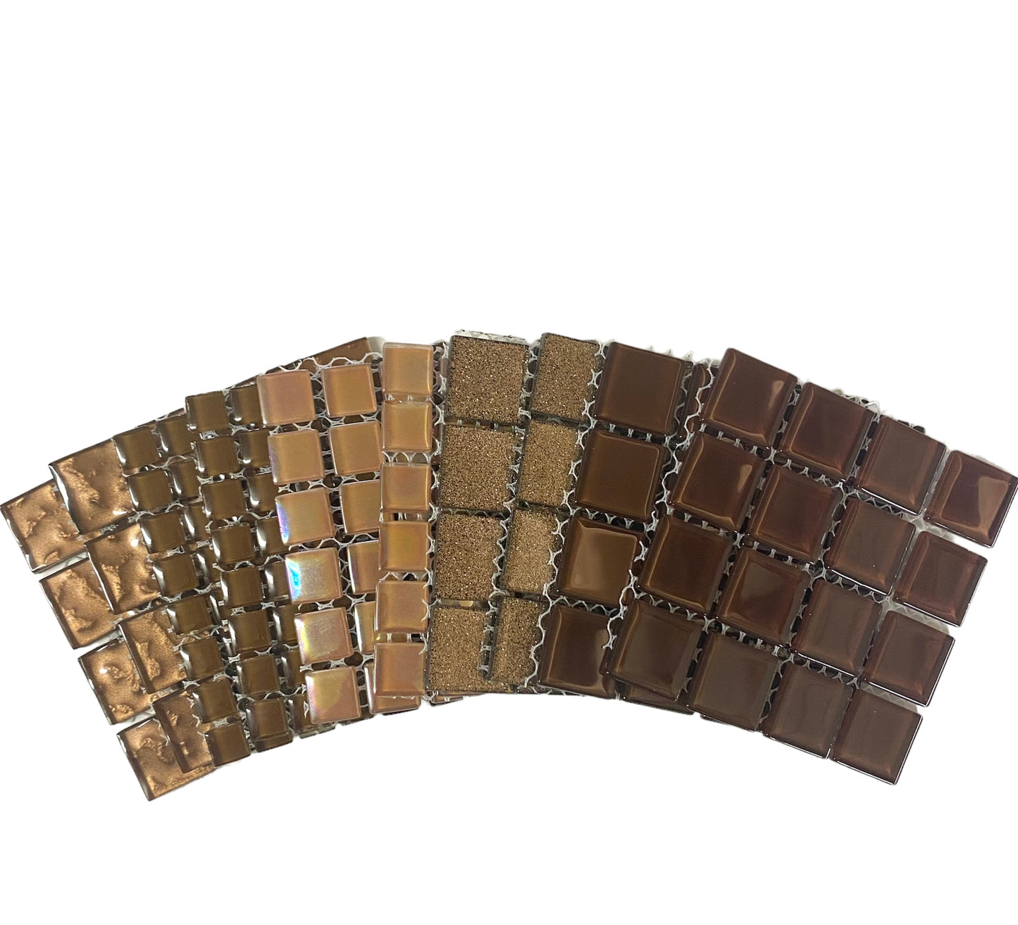 Mosaic Tiles - 10 sheets of Just Brown Mosaic Tiles