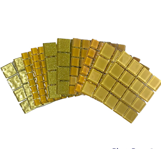 Mosaic Tiles - 10 x sheets of Just Yellow