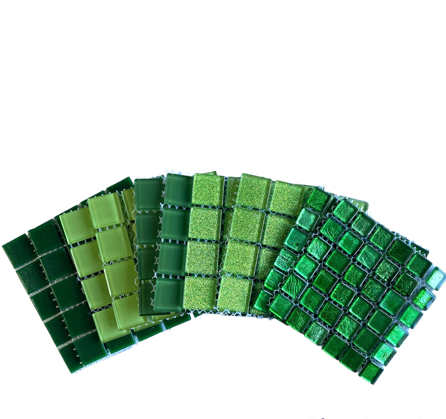 Mosaic Tiles - 10 x sheets of Just Green