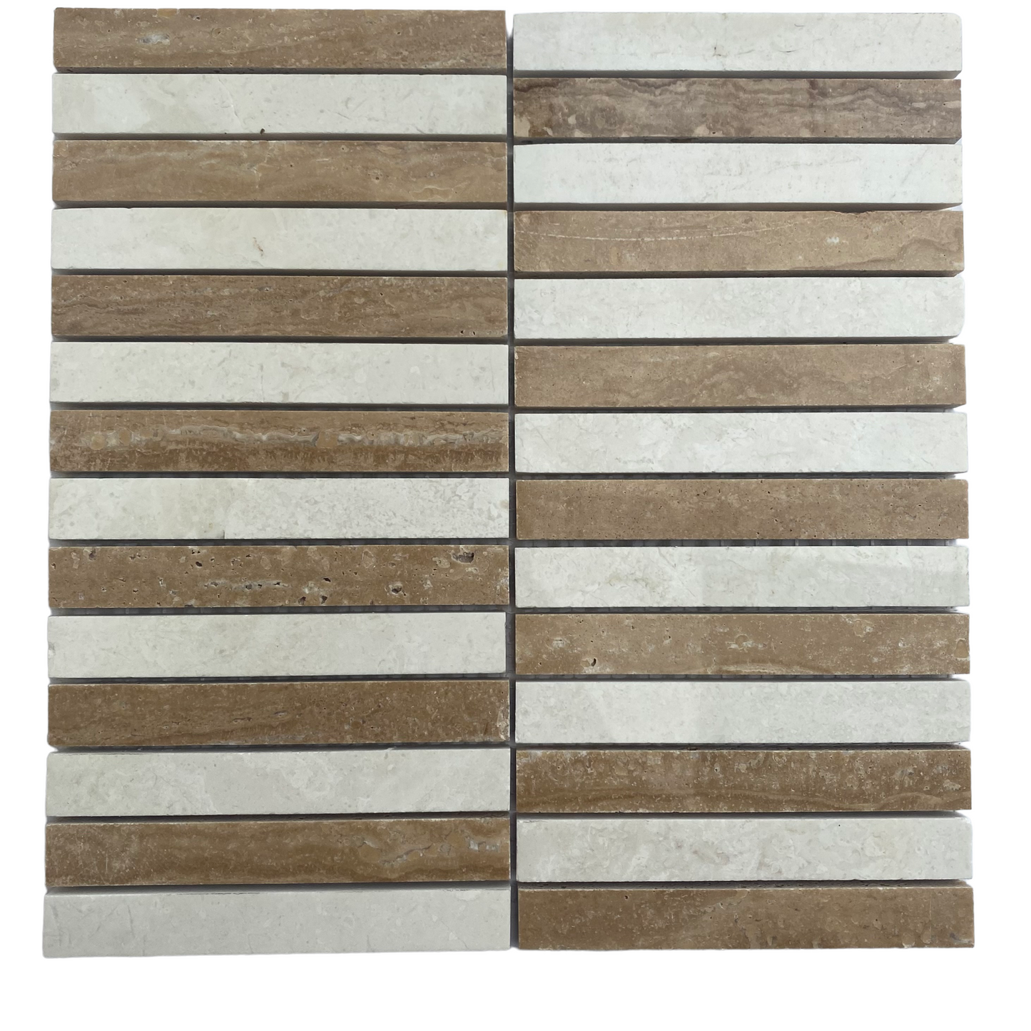 Decor Tiles - Polished Marble Mix - White and Caramel