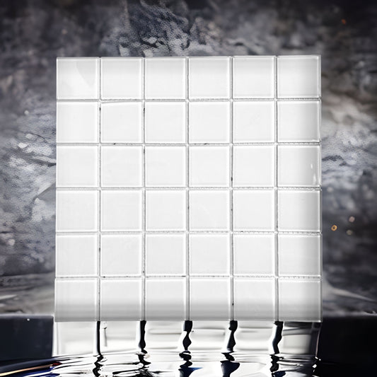 Decor Tiles - White Glass