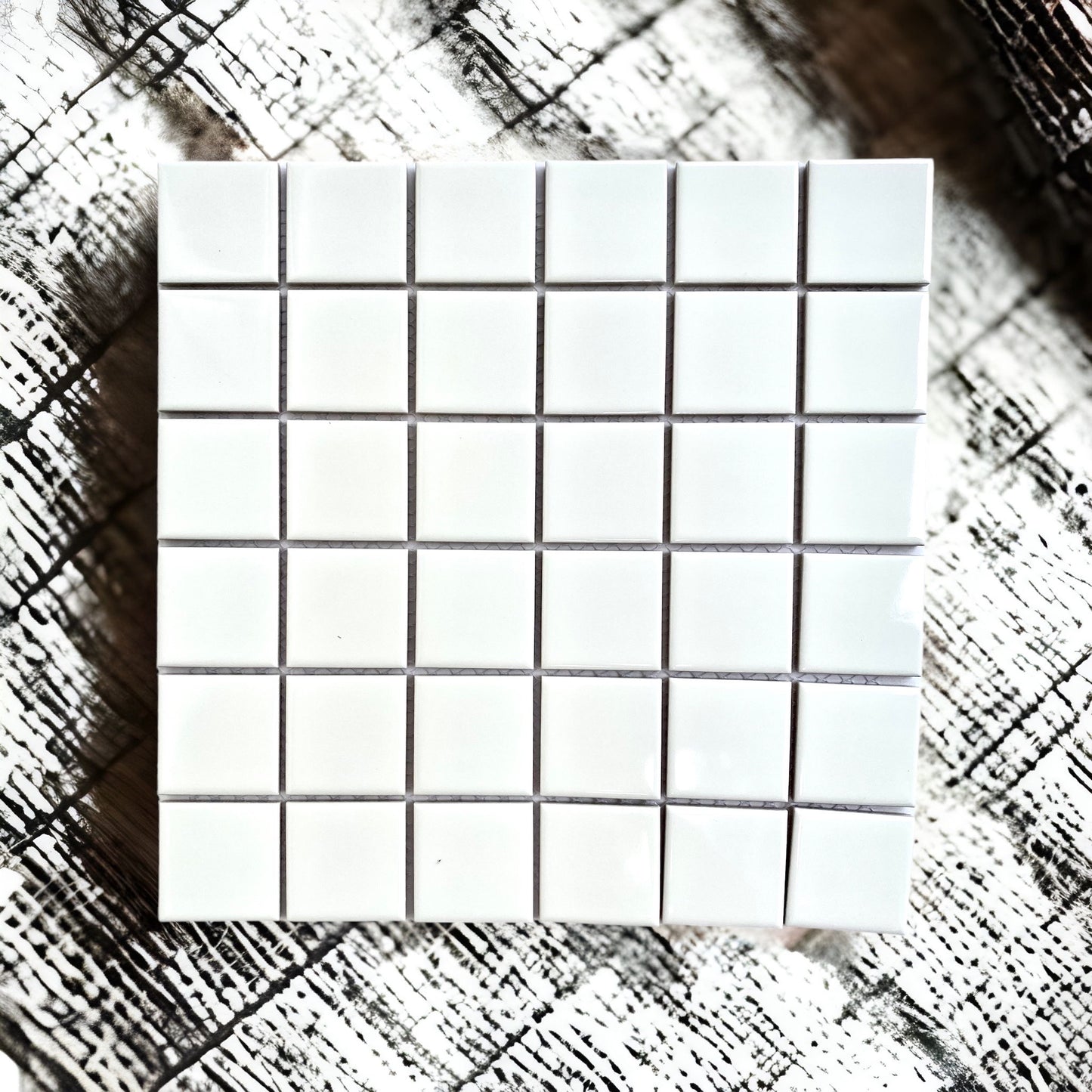 Decor Tiles -Glazed Mosaic Shiny White