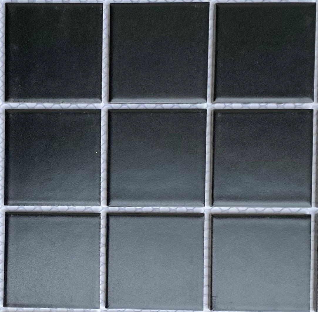 Decor Tiles -Glazed Mosaic Matt Black