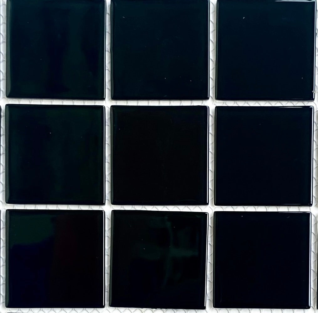 Decor Tiles -Glazed Mosaic Shiny Black