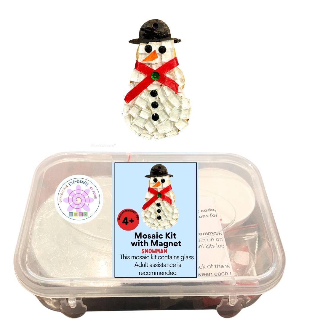 Mosaic Craft Kit with Magnet - Snowman (Small)