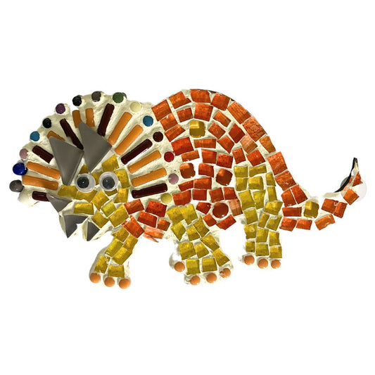 Mosaic Craft Kit with Magnet - Triceratops Dinosaur  (Medium)