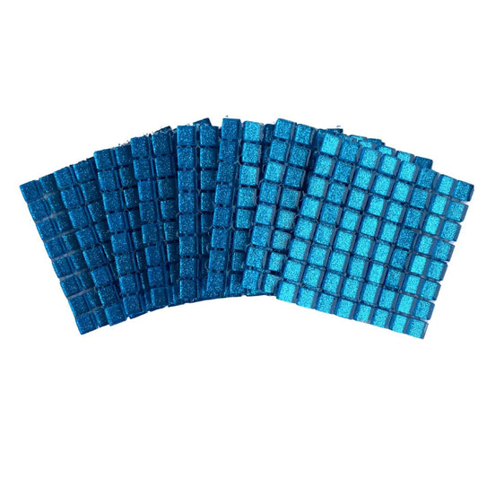 Mosaic Tiles - 10 x sheets of Ocean Turquoise 10x10mm