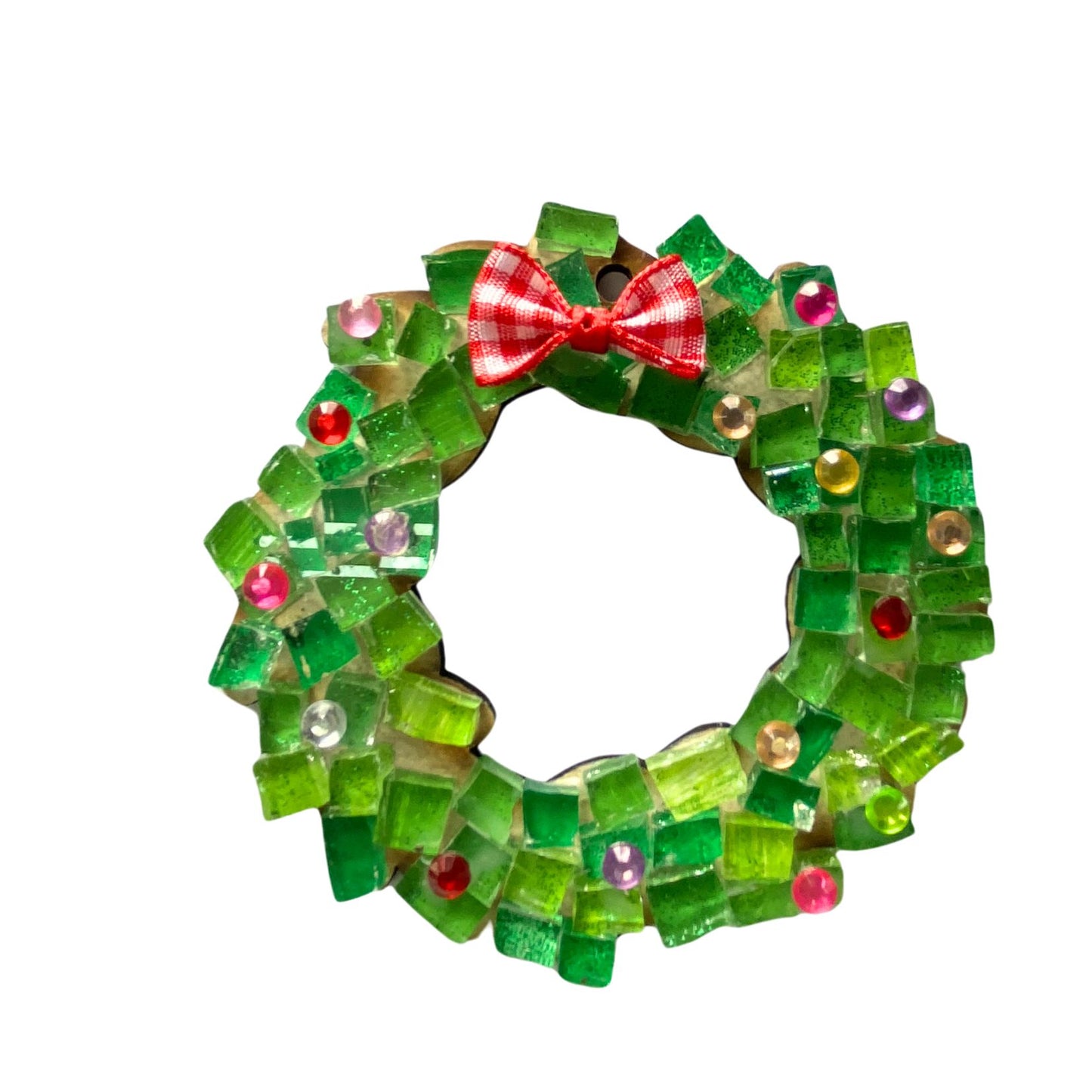 Mosaic Craft Kit with Magnet - Christmas Wreath (Small)