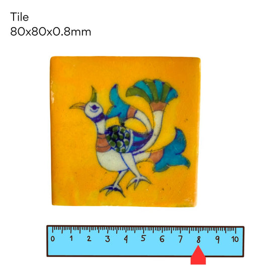 Yellow tile- pottery (80x80x0.8mm)