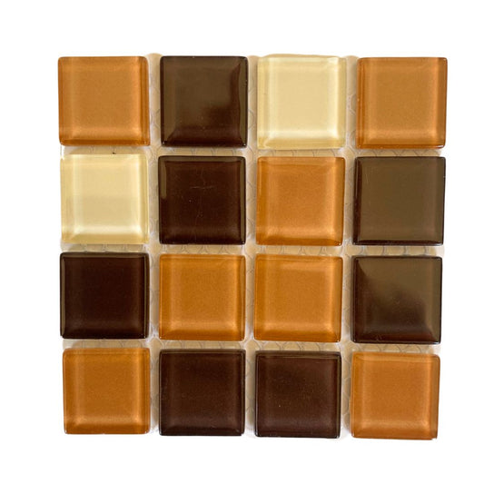 Mosaic Tiles - Single Sheet Autumn Mix Glass 23x23mm