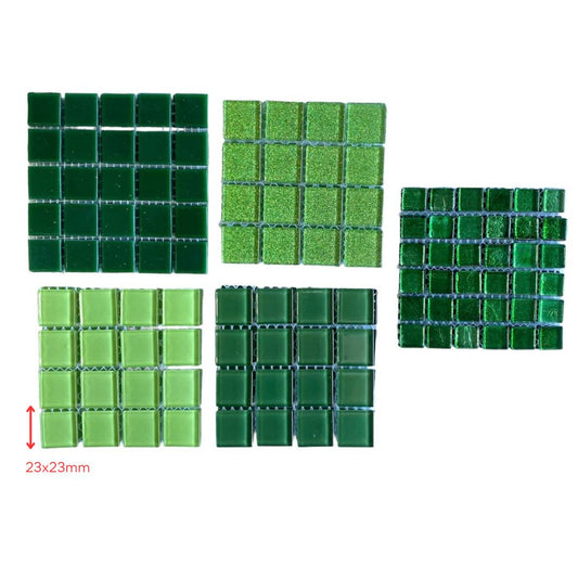 Mosaic Tiles - 10 x sheets of Just Green